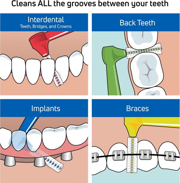 TePe Interdental Brush Angle, Angled Dental Brush for Teeth Cleaning