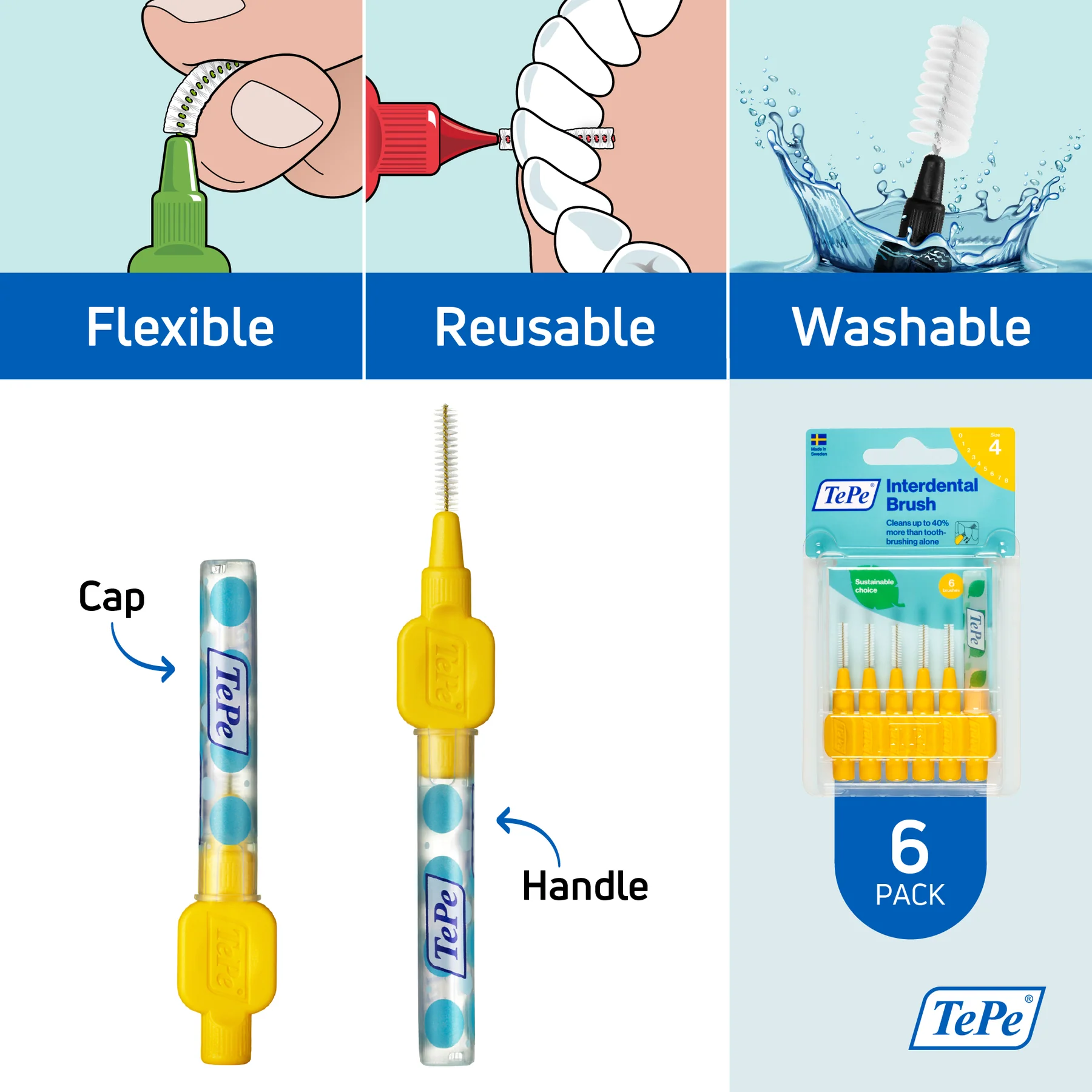 TePe® Interdental Brushes Original Yellow