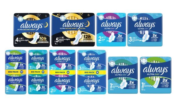 Always Ultra Secure Night Extra 8s (New Pack)