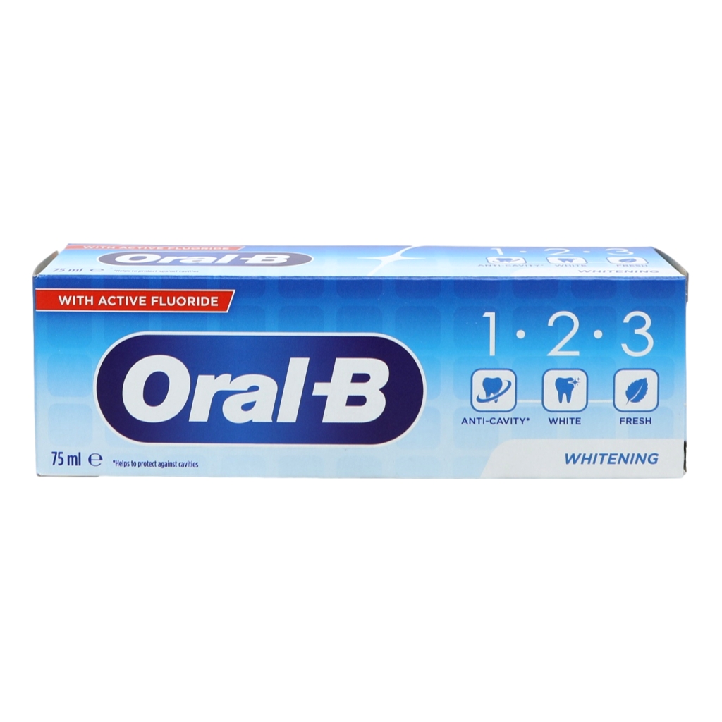 Buy, Order, Online Wholesale Oral B 123 Toothpaste 75ml Whitening in UK