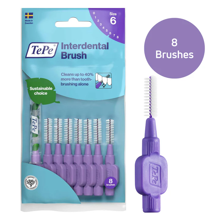 Puple Tepe Tepe Purple Interdental Brushes - 8 Pack - Skyline Wholesale Ltd